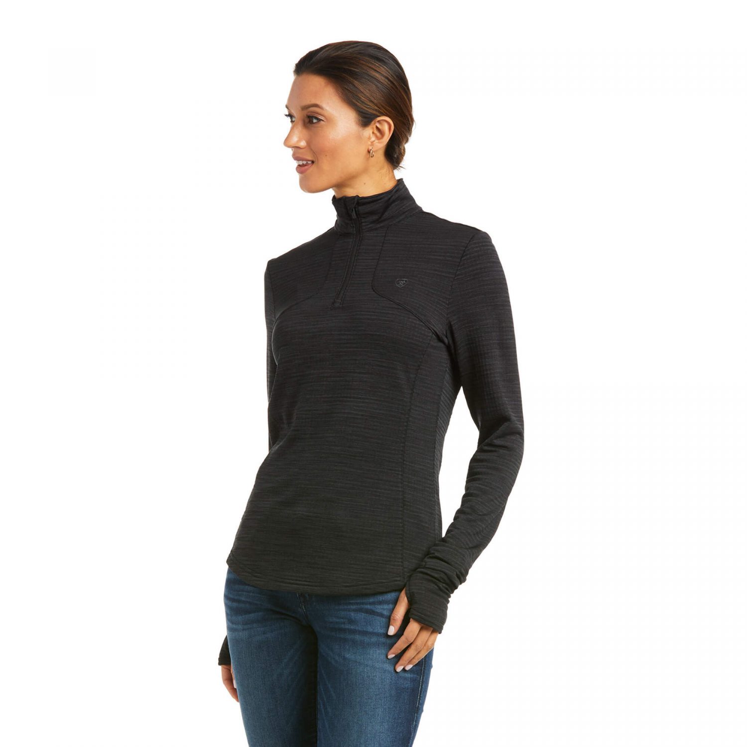 Ariat Gridwork 1/4 Zip Baselayer - Black