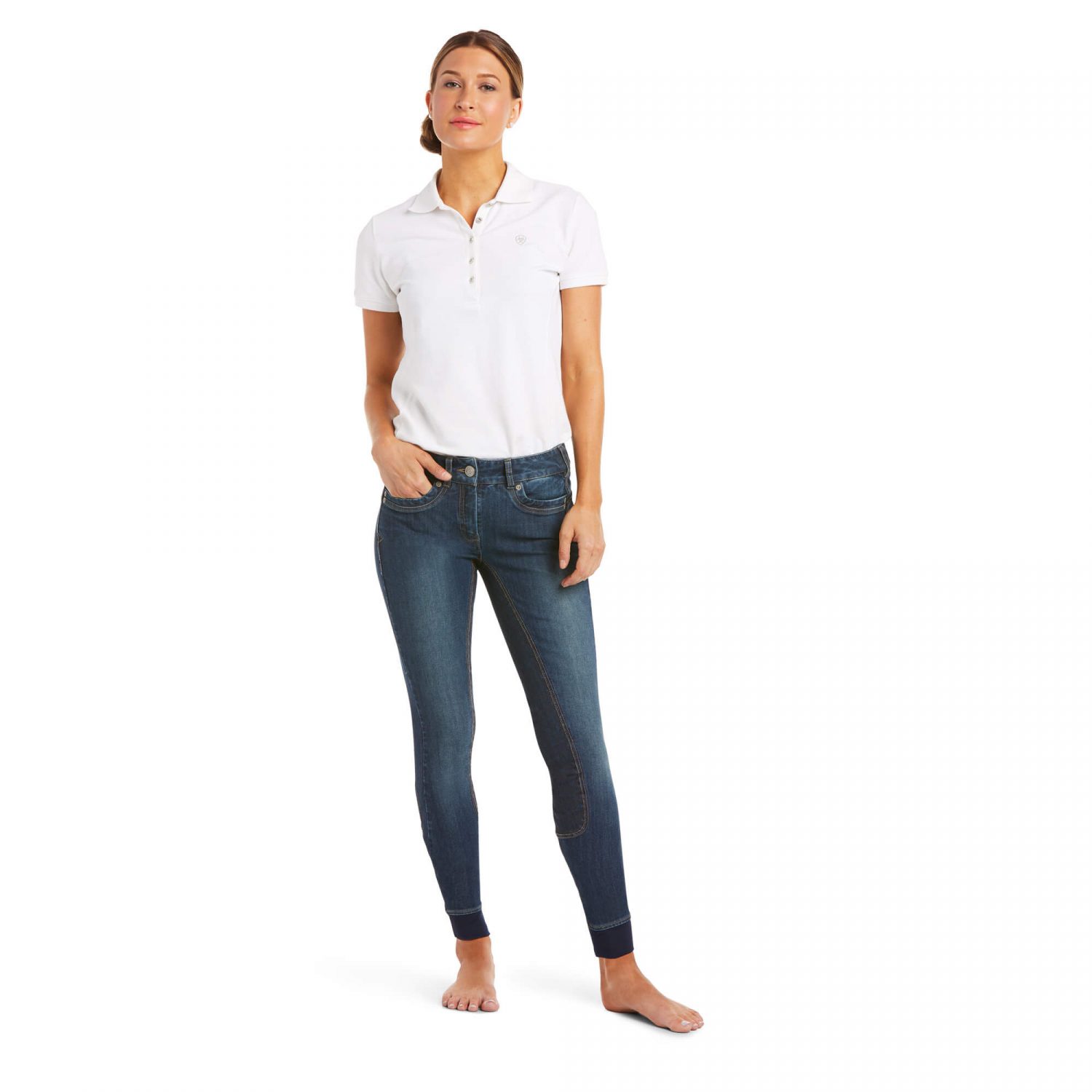 Ariat Halo Denim Full Seat Breeches - Marine