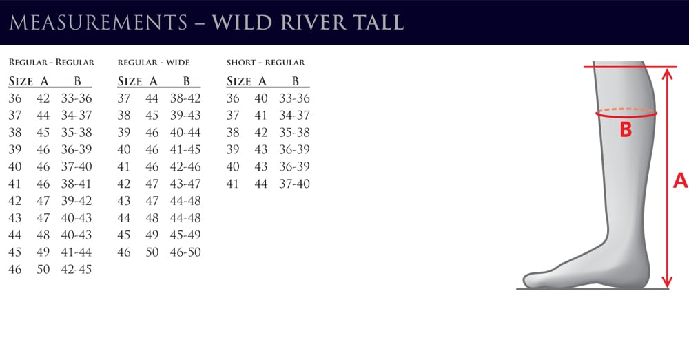 Mountain Horse Wild River Tall Boots Size Chart