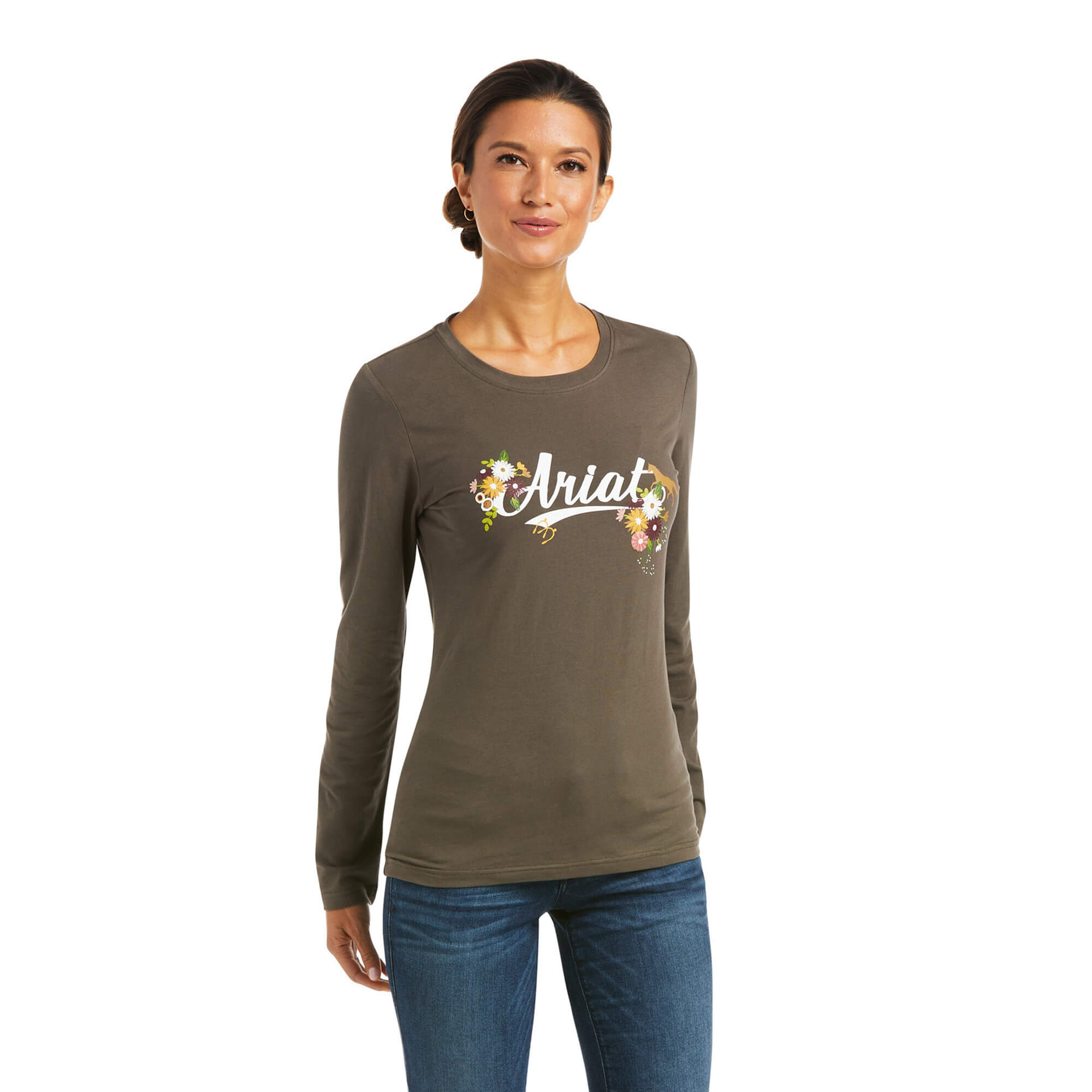 Ariat Flora Fauna Logo T-Shirt - Banyan Bark