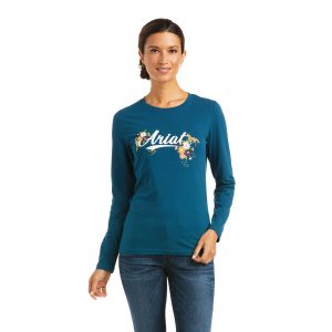 Ariat Flora Fauna Logo T-Shirt - Eurasian Teal