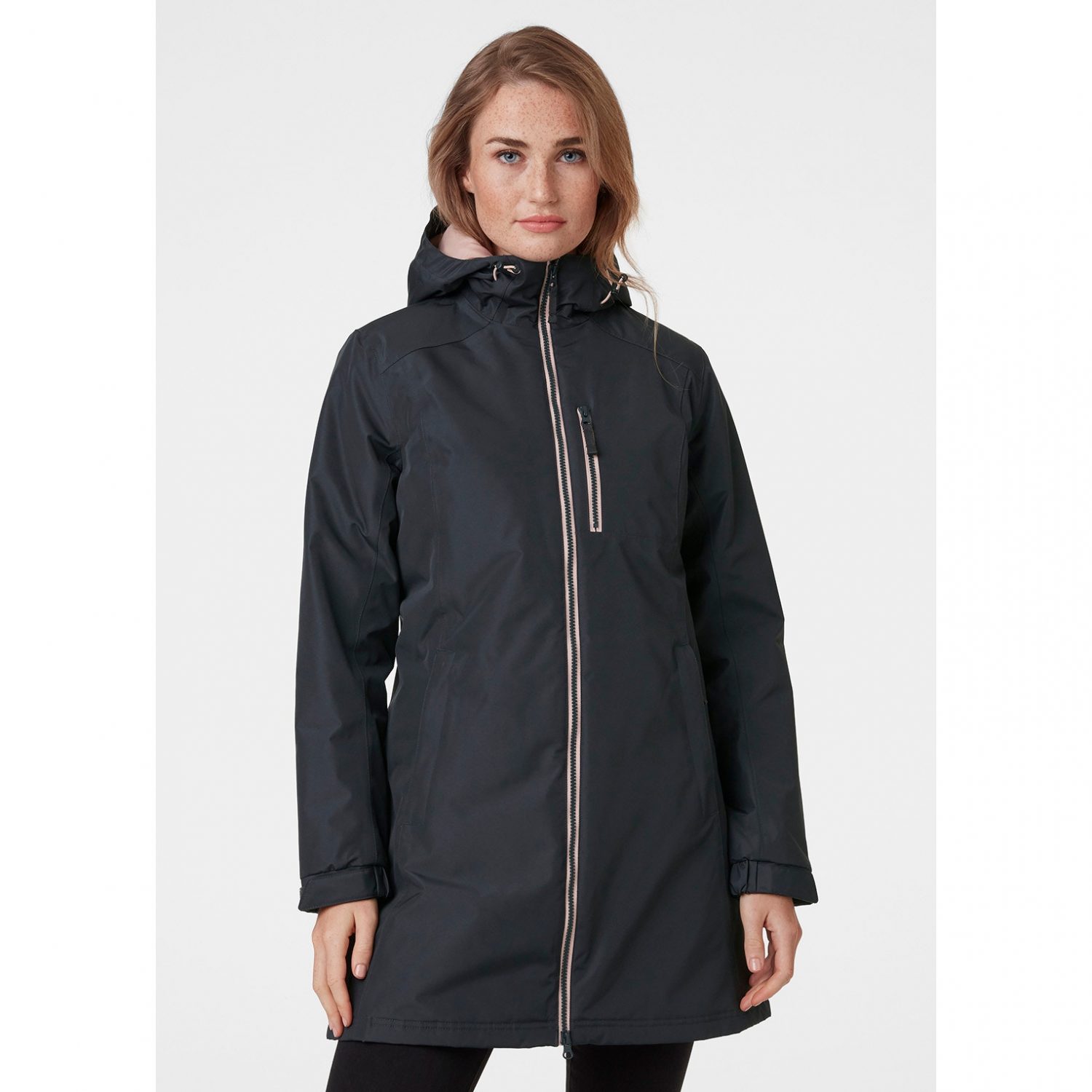 Helly Hansen Womens Long Belfast Winter Jacket - Ebony