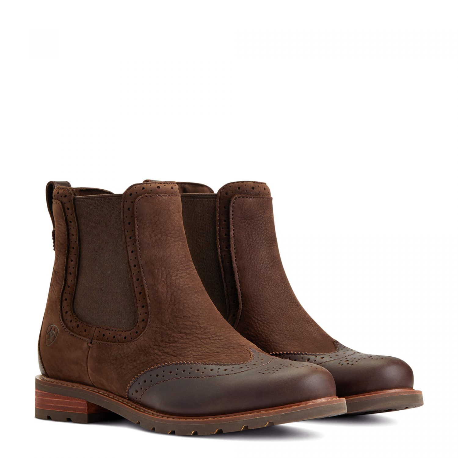 Ariat Wexford Brogue H2O Chelsea Boots - Chocolate Brown