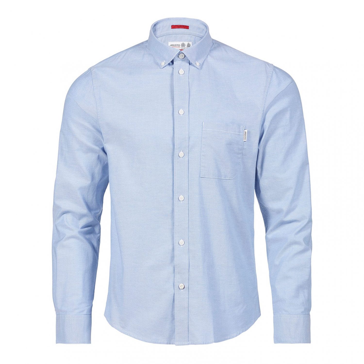 Musto Essential Long Sleeve Oxford Shirt - Pale Blue