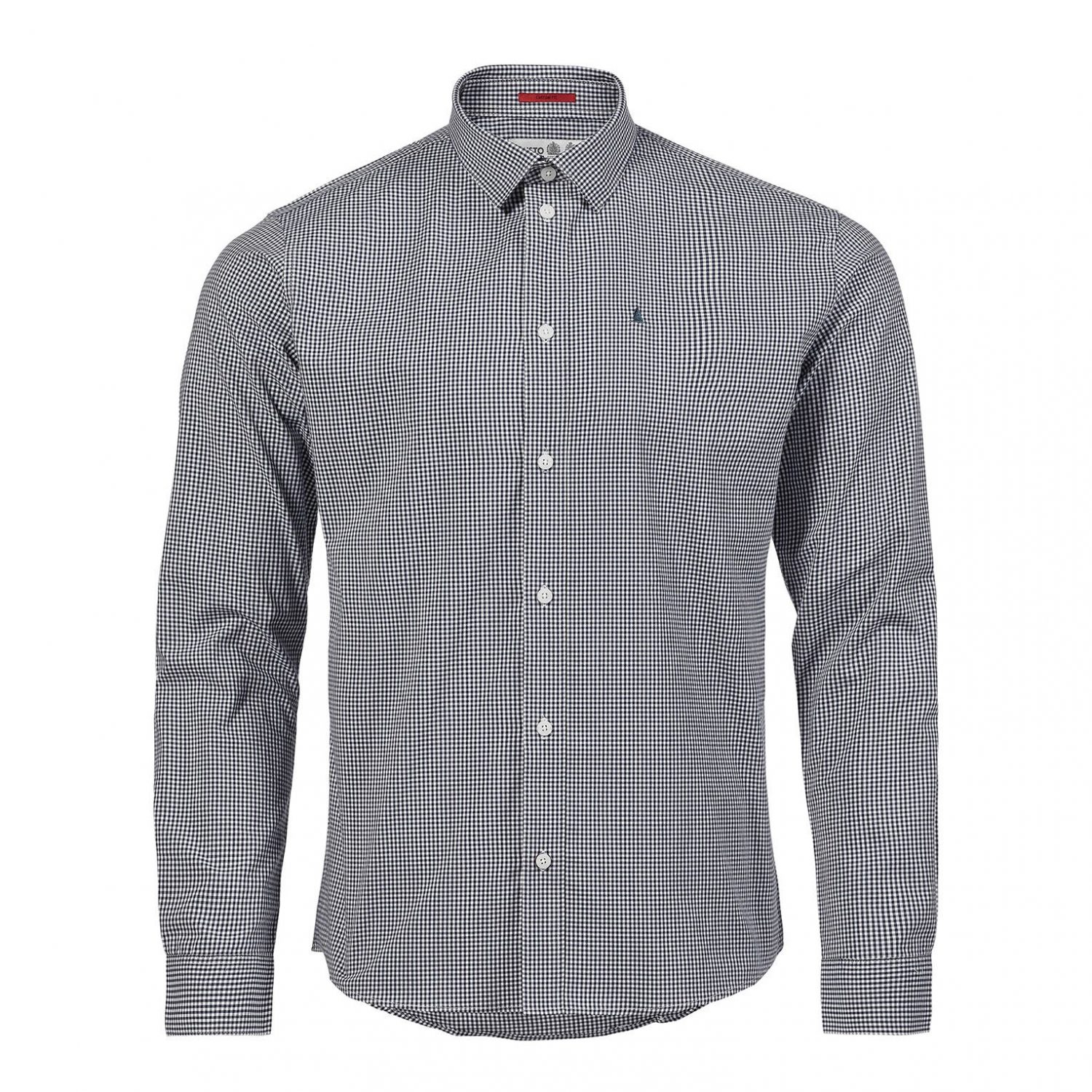 Musto Sardinia Micro Gingham Shirt - Navy/White