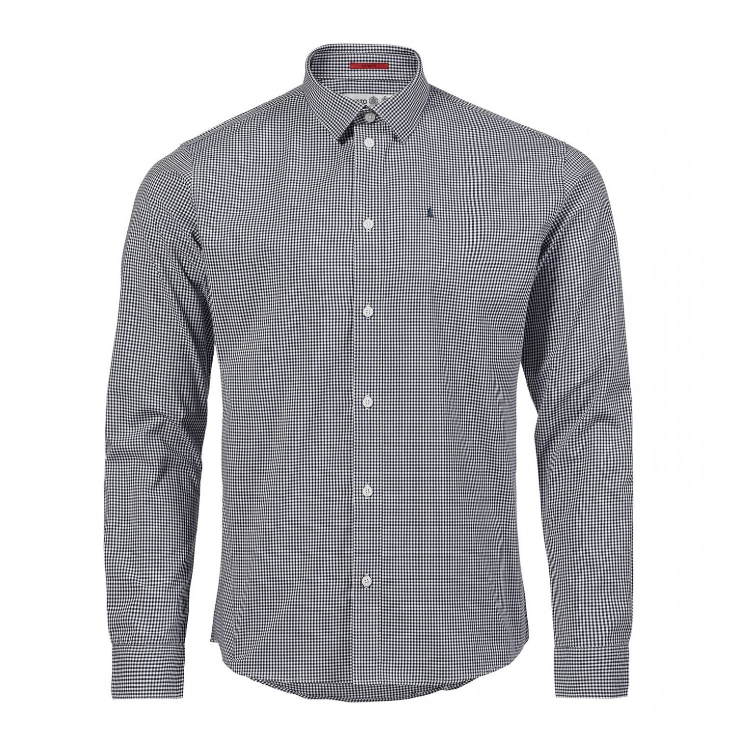 Musto Sardinia Micro Gingham Shirt - Navy/White