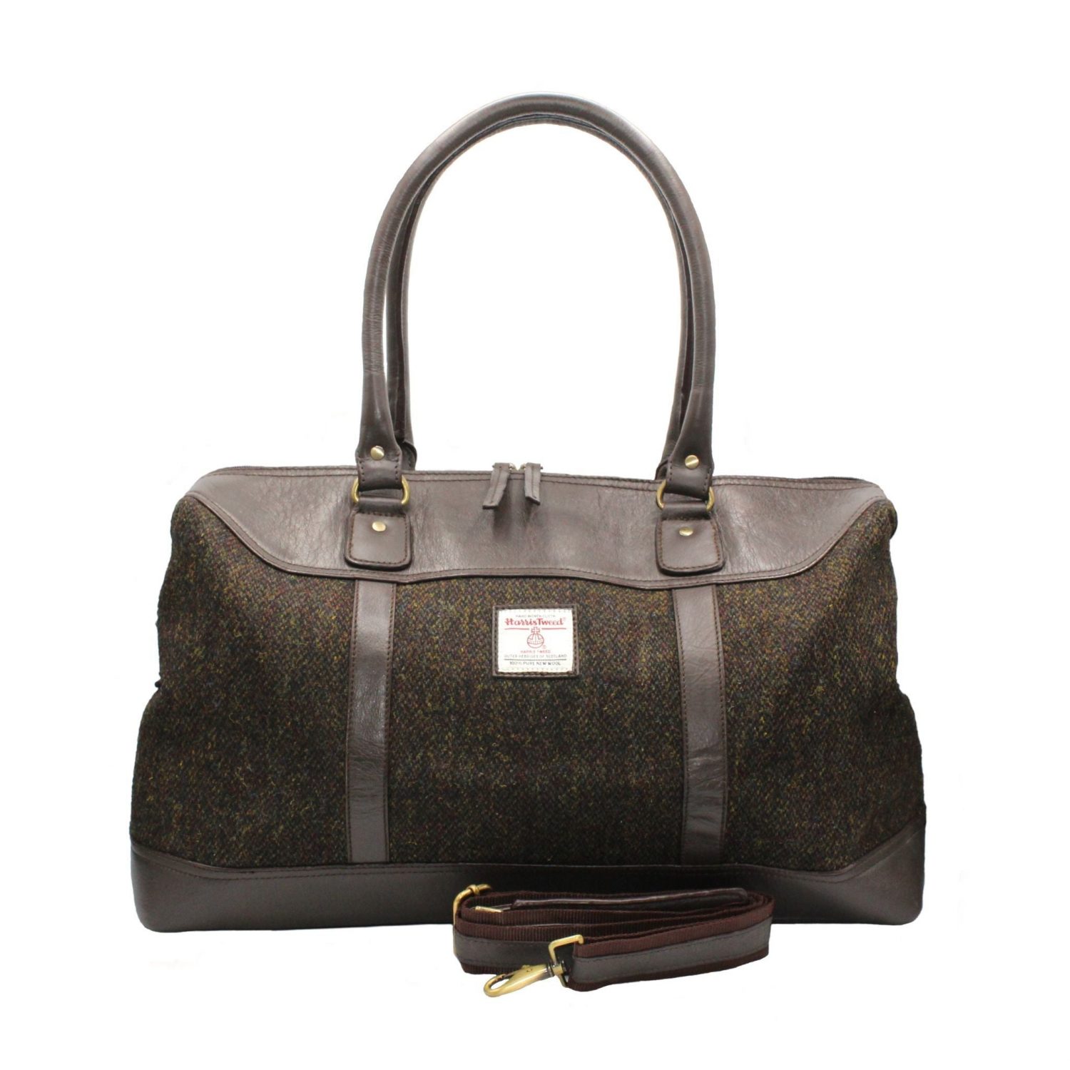 Heather Brodie Harris Tweed Travel Bag - Brown Barleycorn