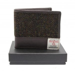 Heather Callum Harris Tweed Wallet - Brown Barleycorn