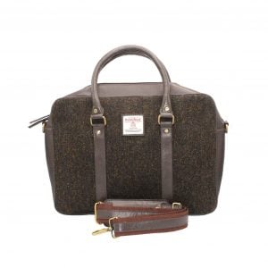 Heather Ethan Harris Tweed Laptop Bag - Brown Barleycorn