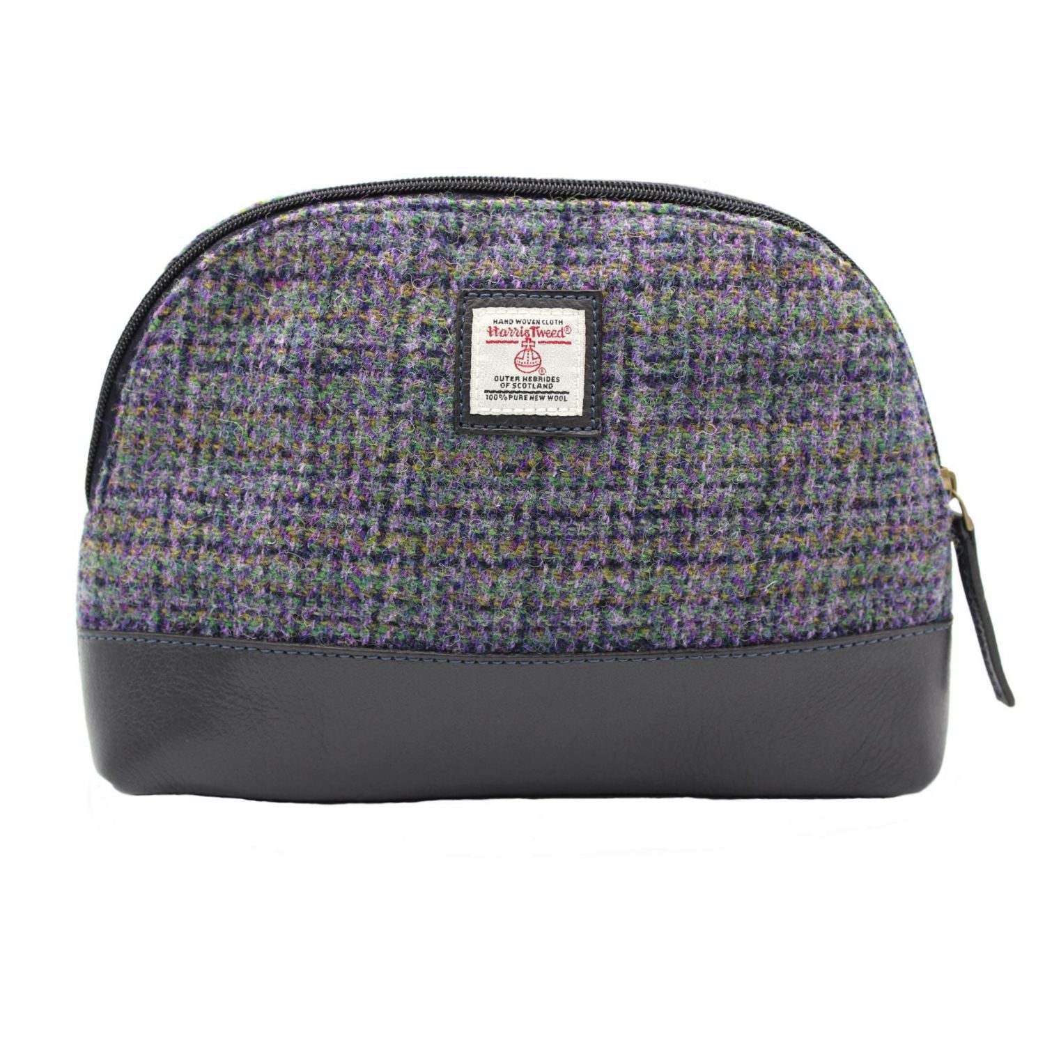 Heather Freya Harris Tweed Cosmetic Bag - Thistle