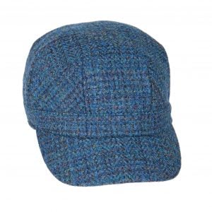 Heather Rhona Harris Cadet Tweed Cap - Peacock Blue