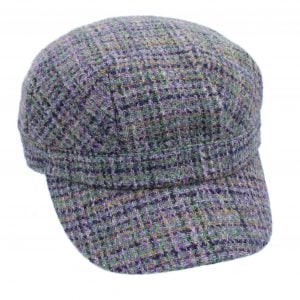 Heather Rhona Harris Cadet Tweed Cap - Thistle