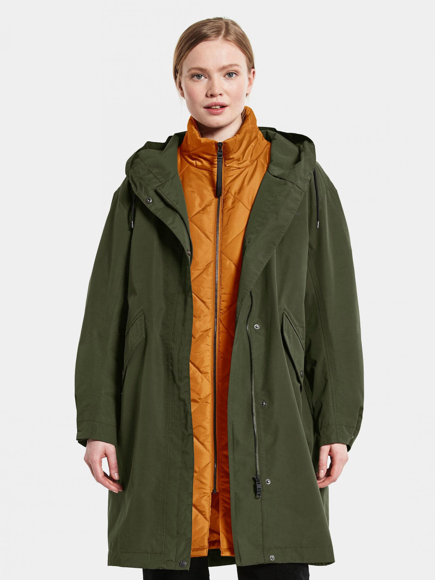 Didriksons Gabriella 3 in 1 Oversize Parka - Deep Green