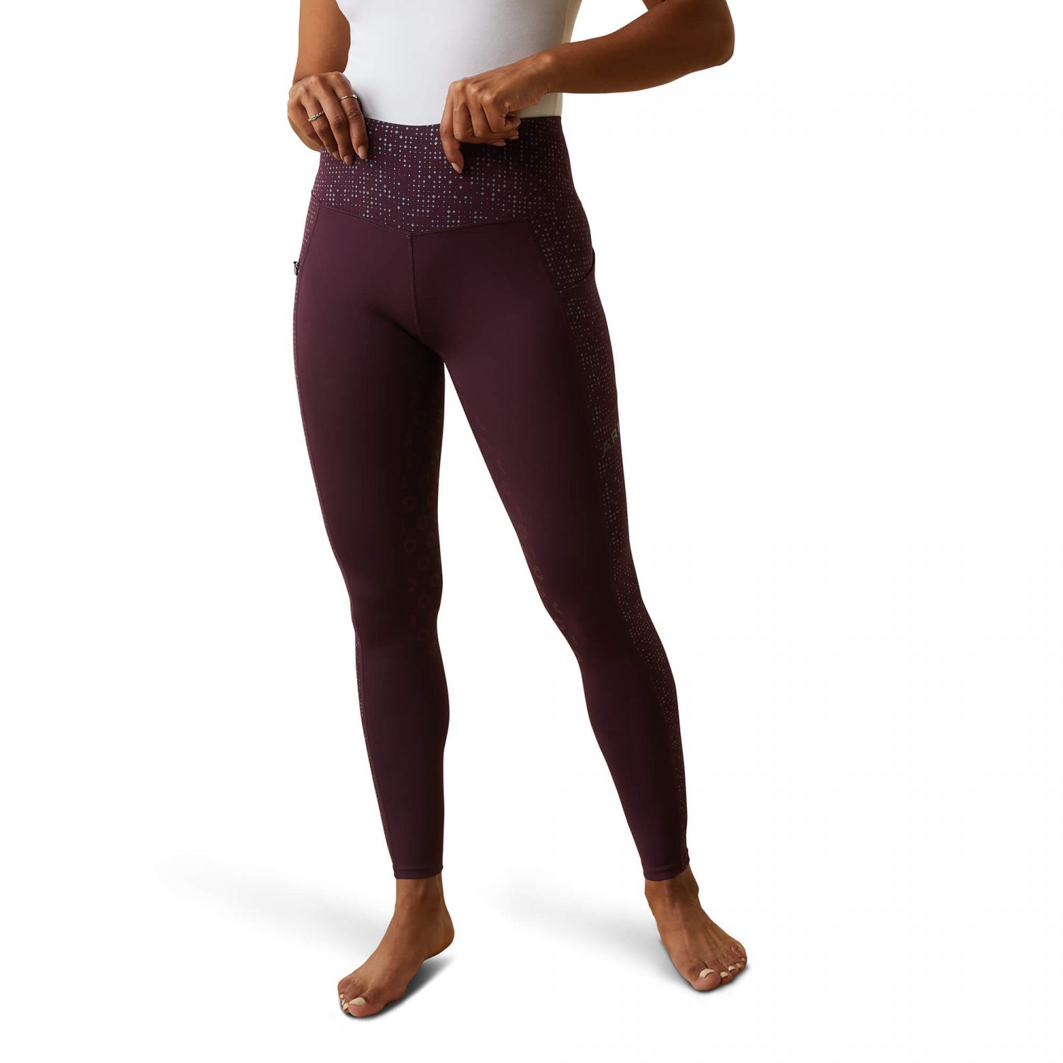 Ariat Eos Lumina Full Seat Tights - Mulberry