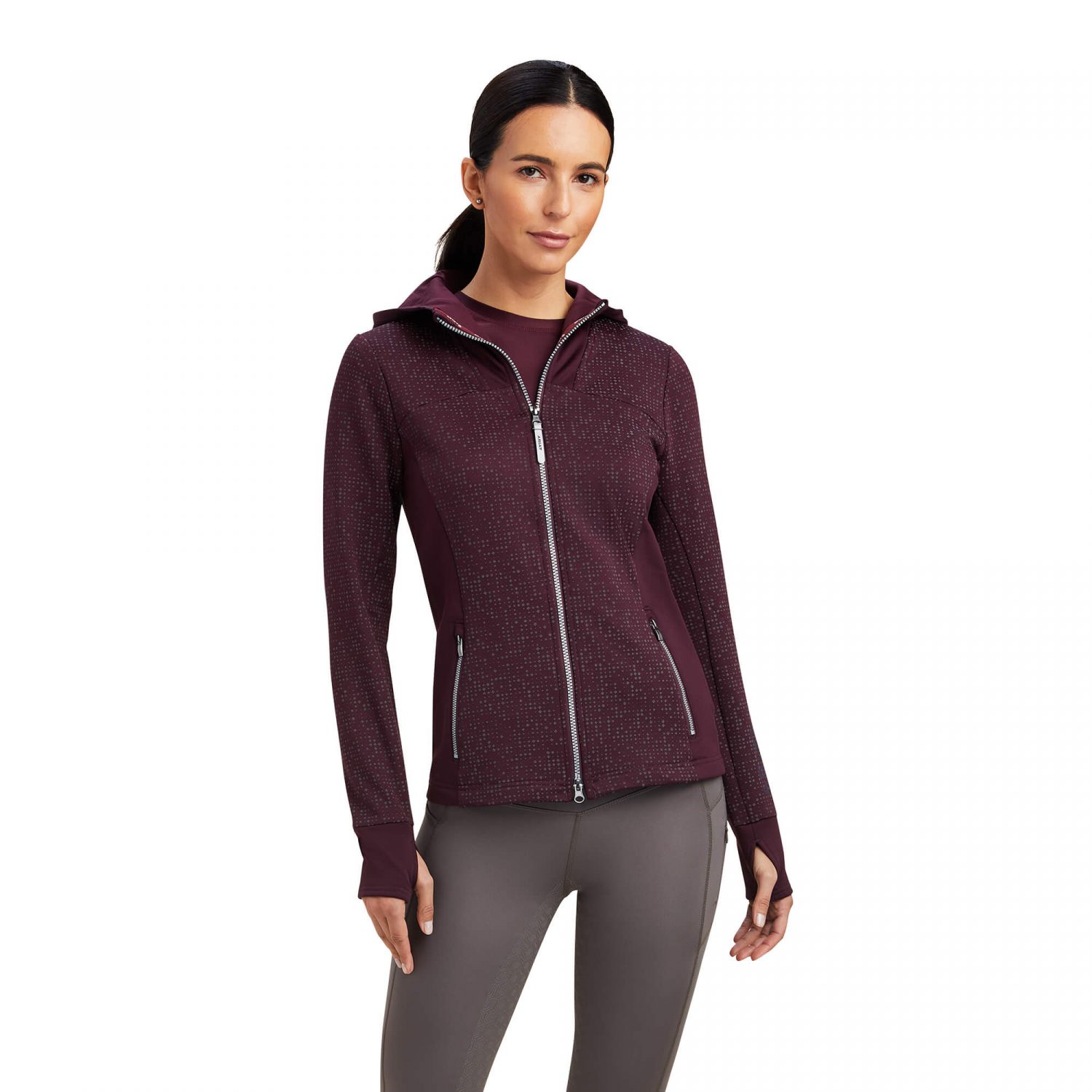 Ariat Lumina Full Zip Sweatshirt - Mulberry
