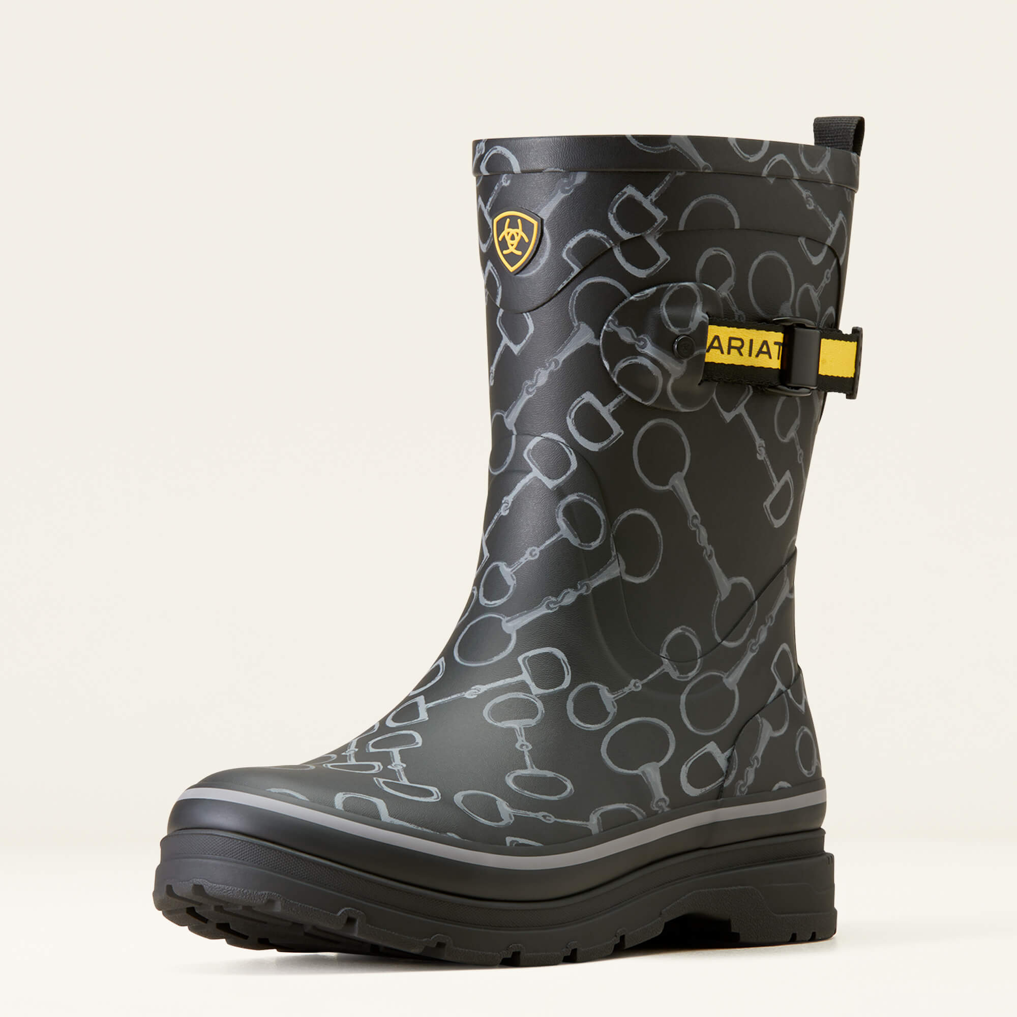 Ariat Kelmarsh Mid Wellies - Black Bit Print