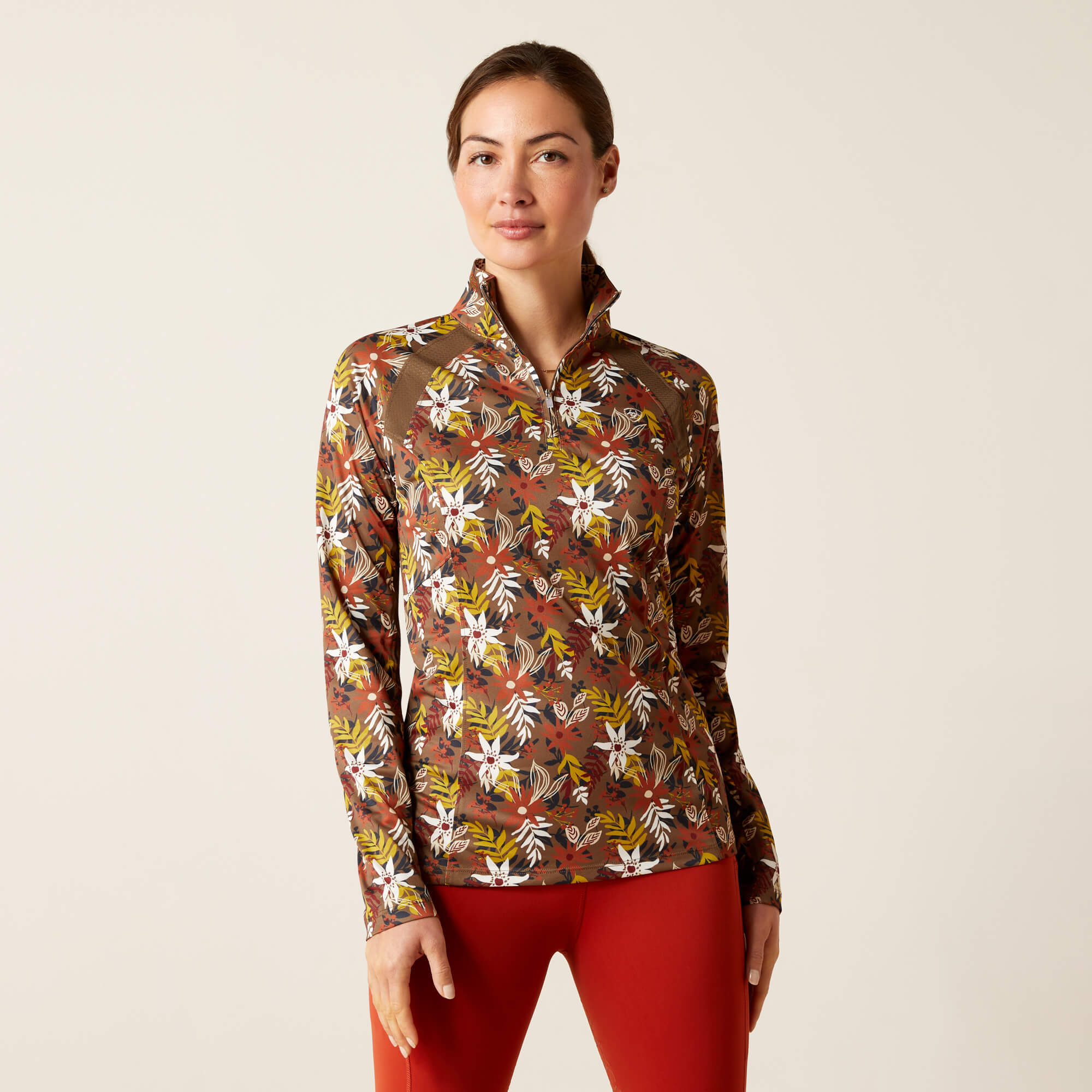 Ariat Sunstopper 2.0 1/4 Zip - Canteen Floral