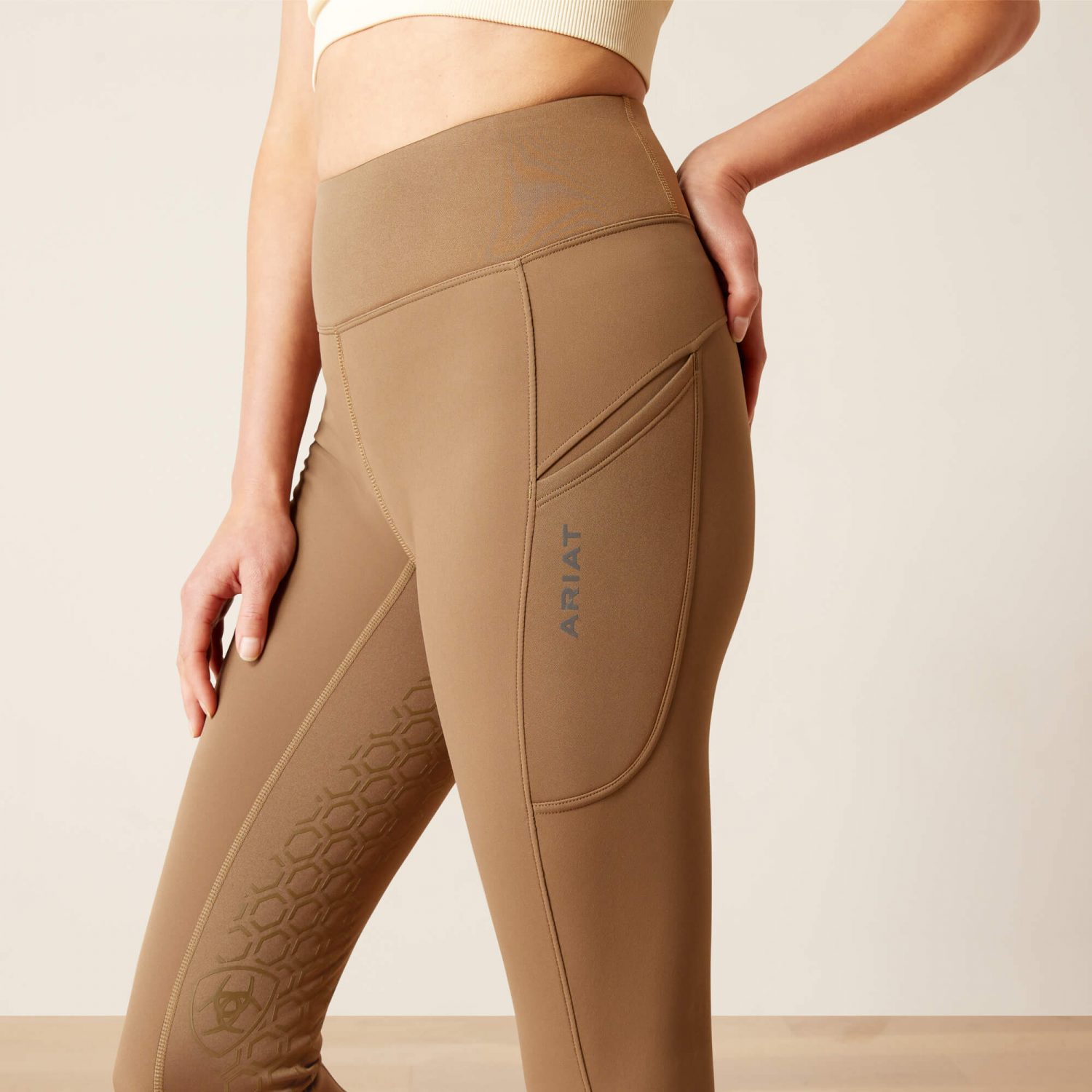 Ariat Boreas Half Grip Tights - Canteen