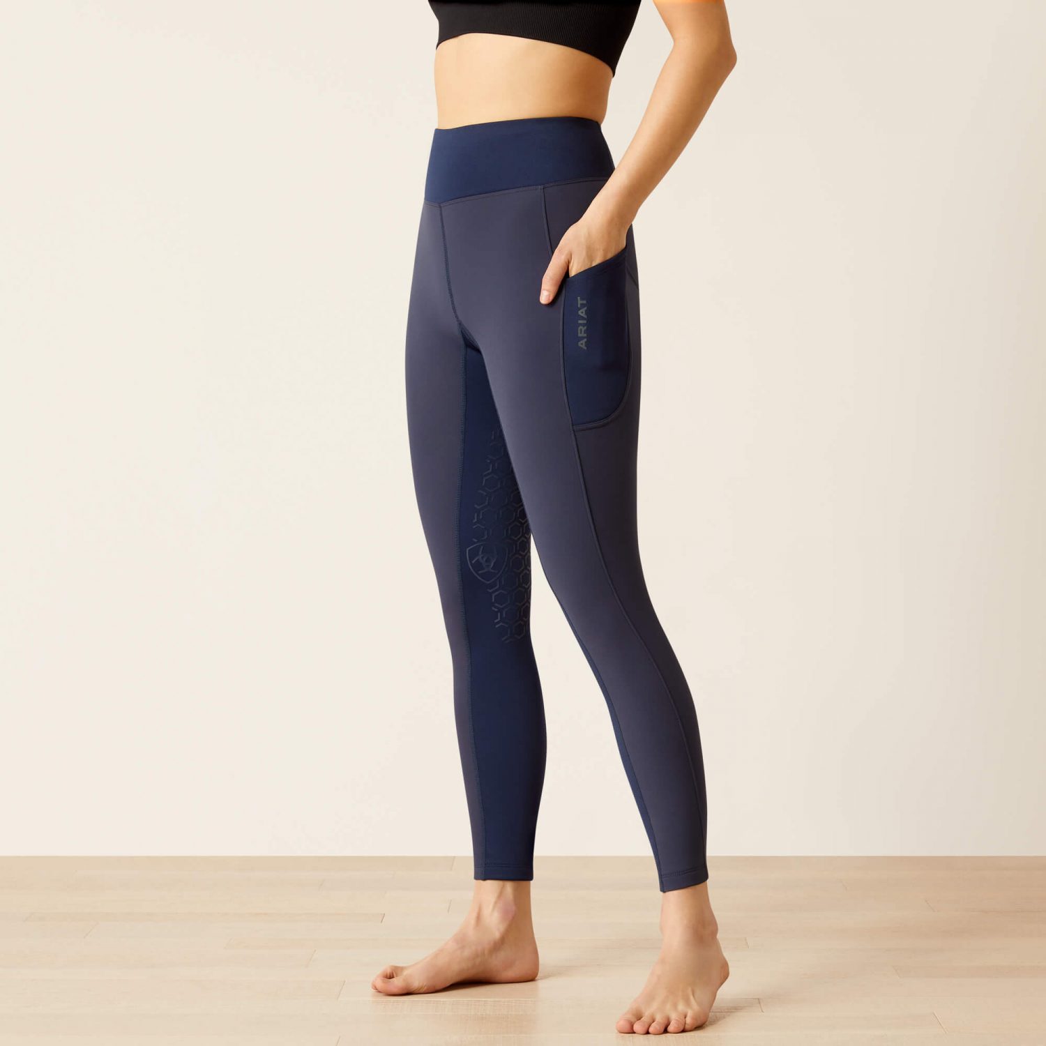 Ariat Boreas Half Grip Tights - Navy