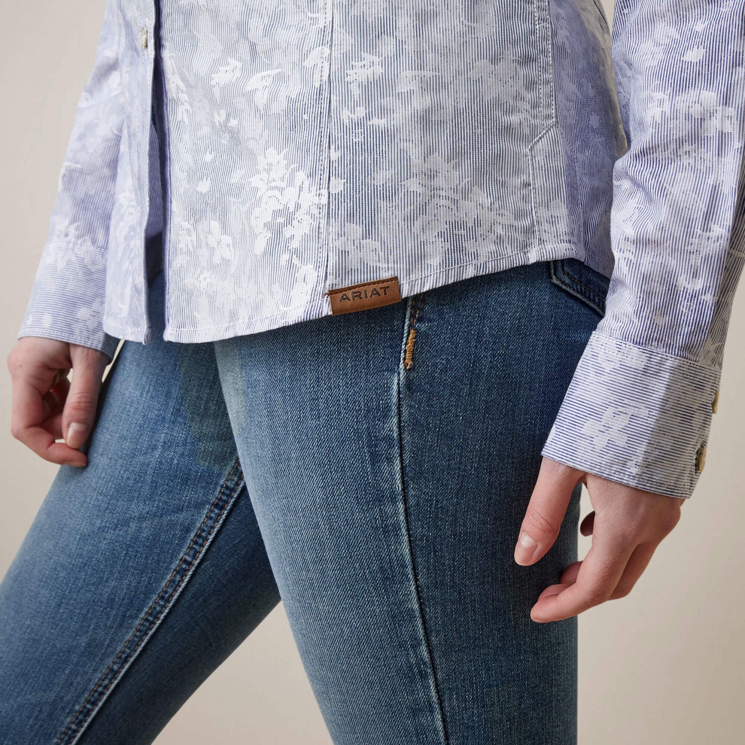 Ariat Muir Blouse - Blue Jacquard