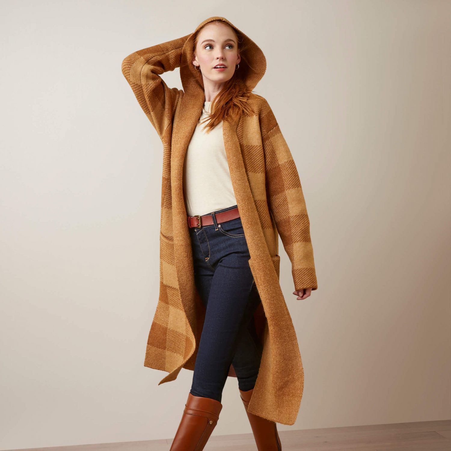 Ariat Saratoga Cardigan - Camel Buffalo