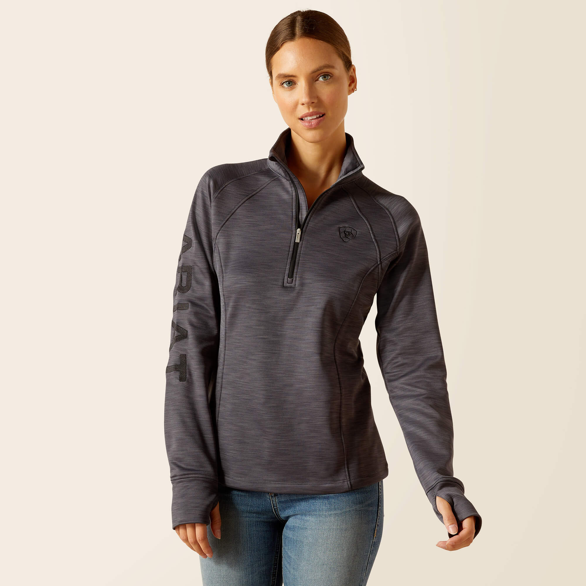 Ariat Tek Team 1/2 Zip Sweatshirt - Ebony