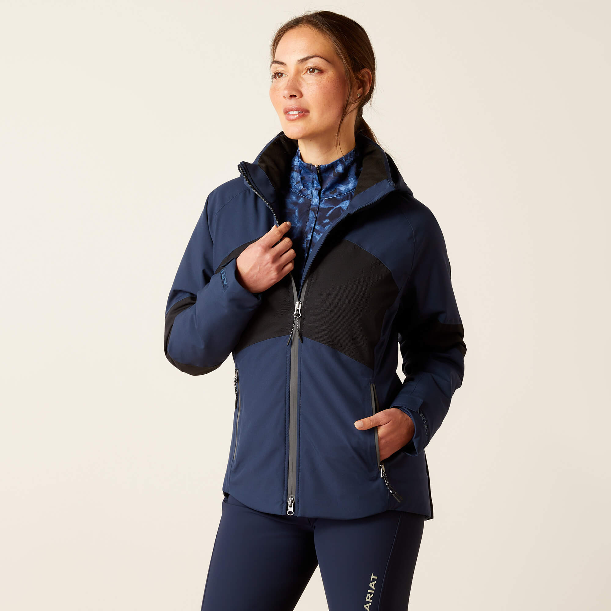 Ariat Valor Waterproof Jacket - Navy Colourblock