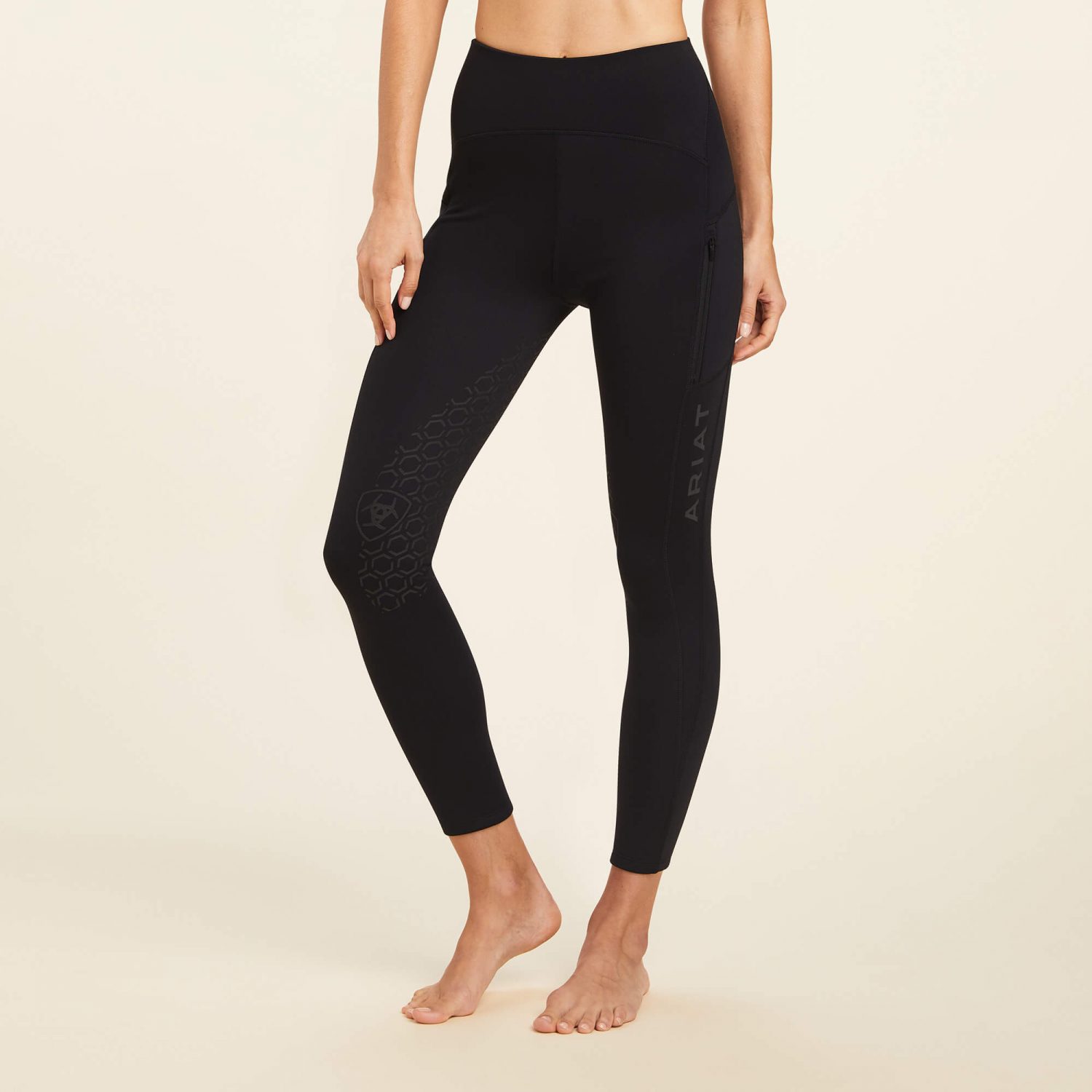 Ariat Venture Thermal Half Grip Tights - Black