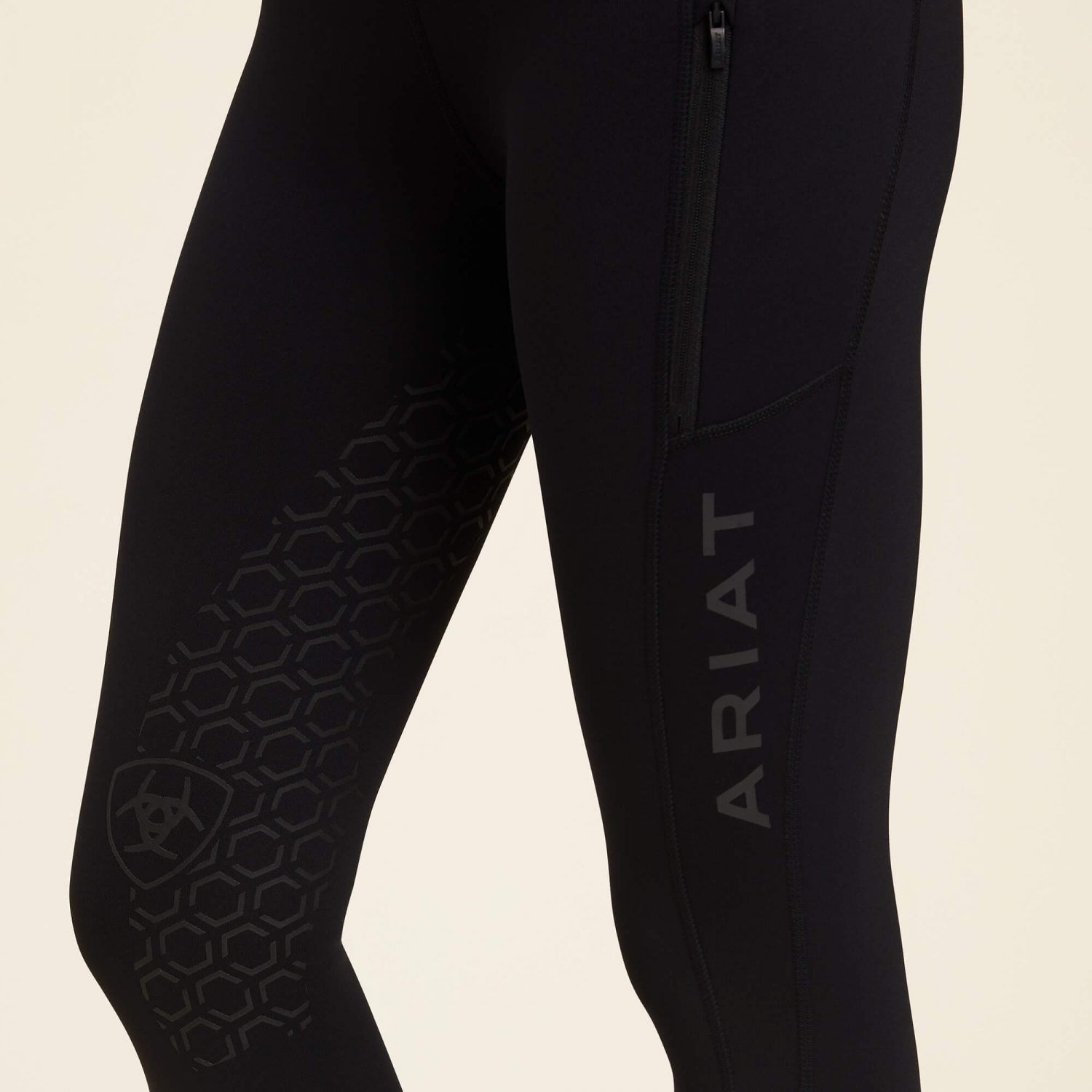 Ariat Venture Thermal Half Grip Tights - Black