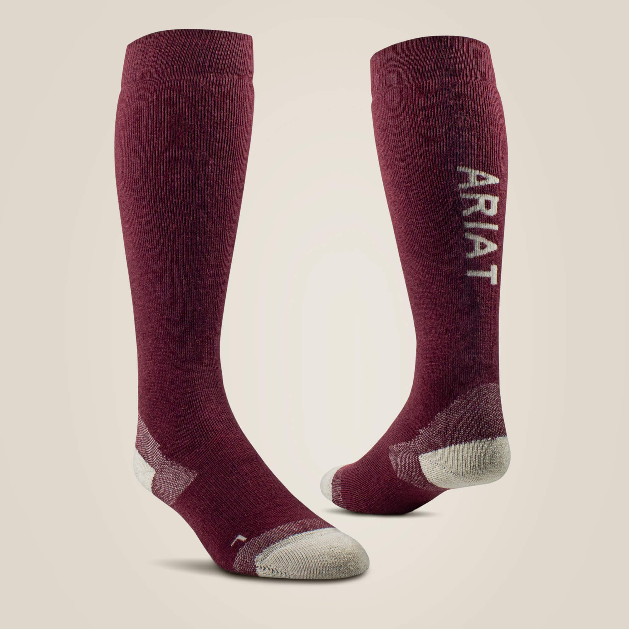 Ariat Country Performance Merino Socks - Tawny Port