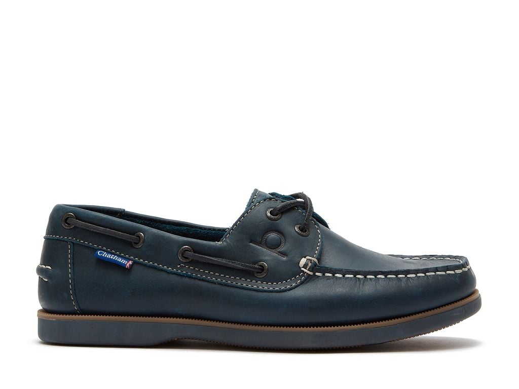 Chatham Whitstable Boat Shoes - Navy